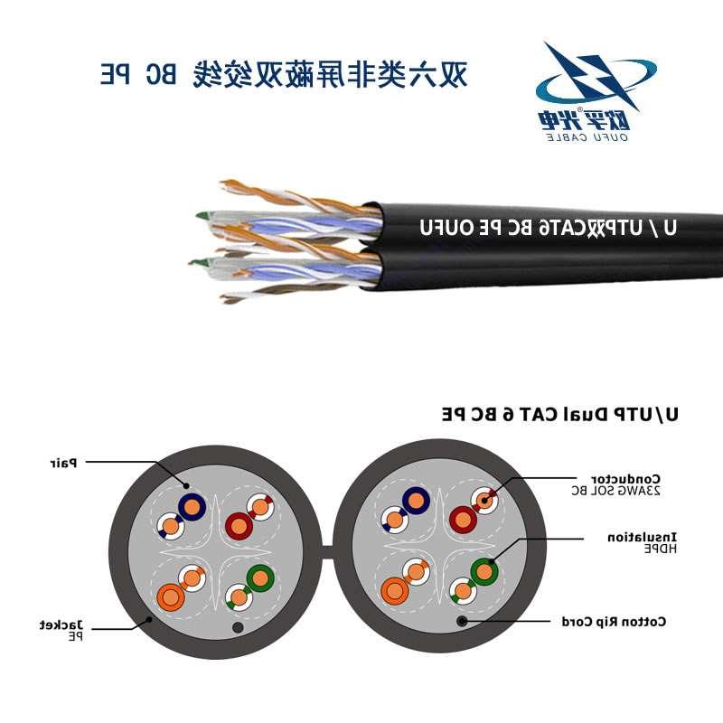 湖北U/UTP6类双4对非屏蔽室外电缆(23AWG)
