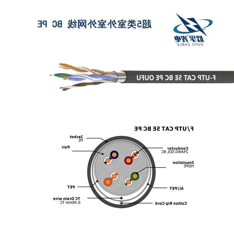 南投县F/UTP超五类4对屏蔽室外电缆(24AWG)