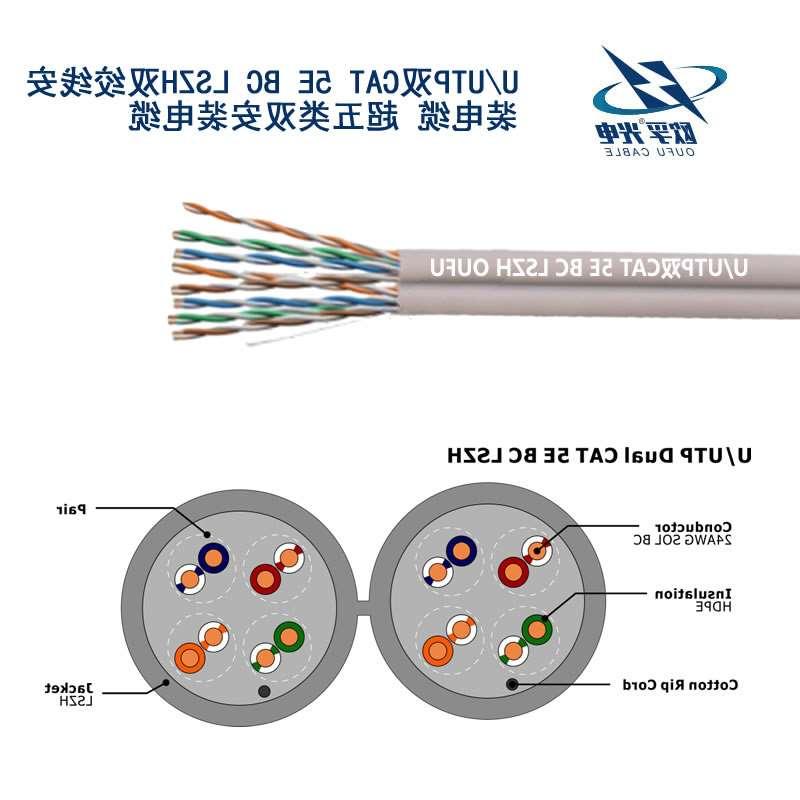 安阳市U/UTP超五类双4对非屏蔽电缆(24AWG)